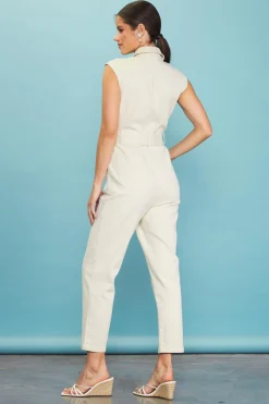 SKIES ARE BLUE Sleeveless Washed Denim Jumpsuit* Jumpsuits