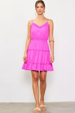 SKIES ARE BLUE Smocked Waist Mini Dress* Mini Dresses