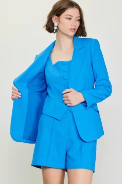 SKIES ARE BLUE Square Neck Button Vest* Sleeveless Tops