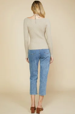 SKIES ARE BLUE Strappy Halter Ribbed Sweater* Sweaters