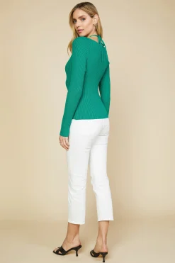 SKIES ARE BLUE Strappy Halter Ribbed Sweater* Long Sleeve Tops|Sweaters