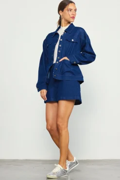 SKIES ARE BLUE Stretch Denim Trucker Jacket* Outerwear