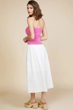 SKIES ARE BLUE Sweetheart Neckline Knit Top* Sleeveless Tops