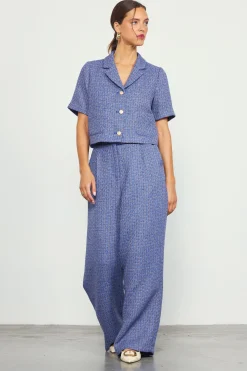 SKIES ARE BLUE Tailored Tweed Cropped Blazer* Blazers