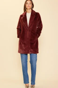 SKIES ARE BLUE Teddy Faux Fur Coat* Outerwear