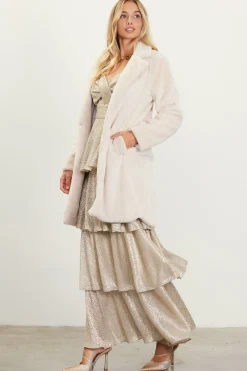 SKIES ARE BLUE Teddy Faux Fur Coat* Outerwear