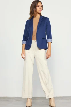 SKIES ARE BLUE Three Quarter Sleeve Knit Blazer* Blazers