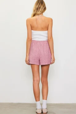 SKIES ARE BLUE Tweed Box Pleat Shorts* Shorts