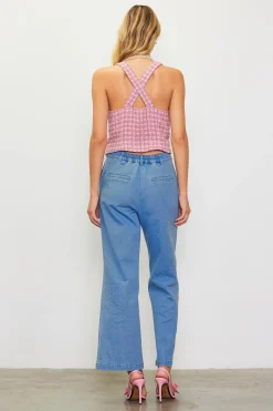 SKIES ARE BLUE Tweed Tailored Vest* Sleeveless Tops