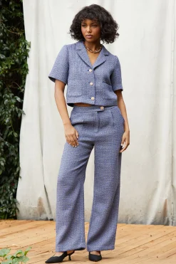 SKIES ARE BLUE Tweed Wide Leg Pants* Pants