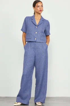 SKIES ARE BLUE Tweed Wide Leg Pants* Pants