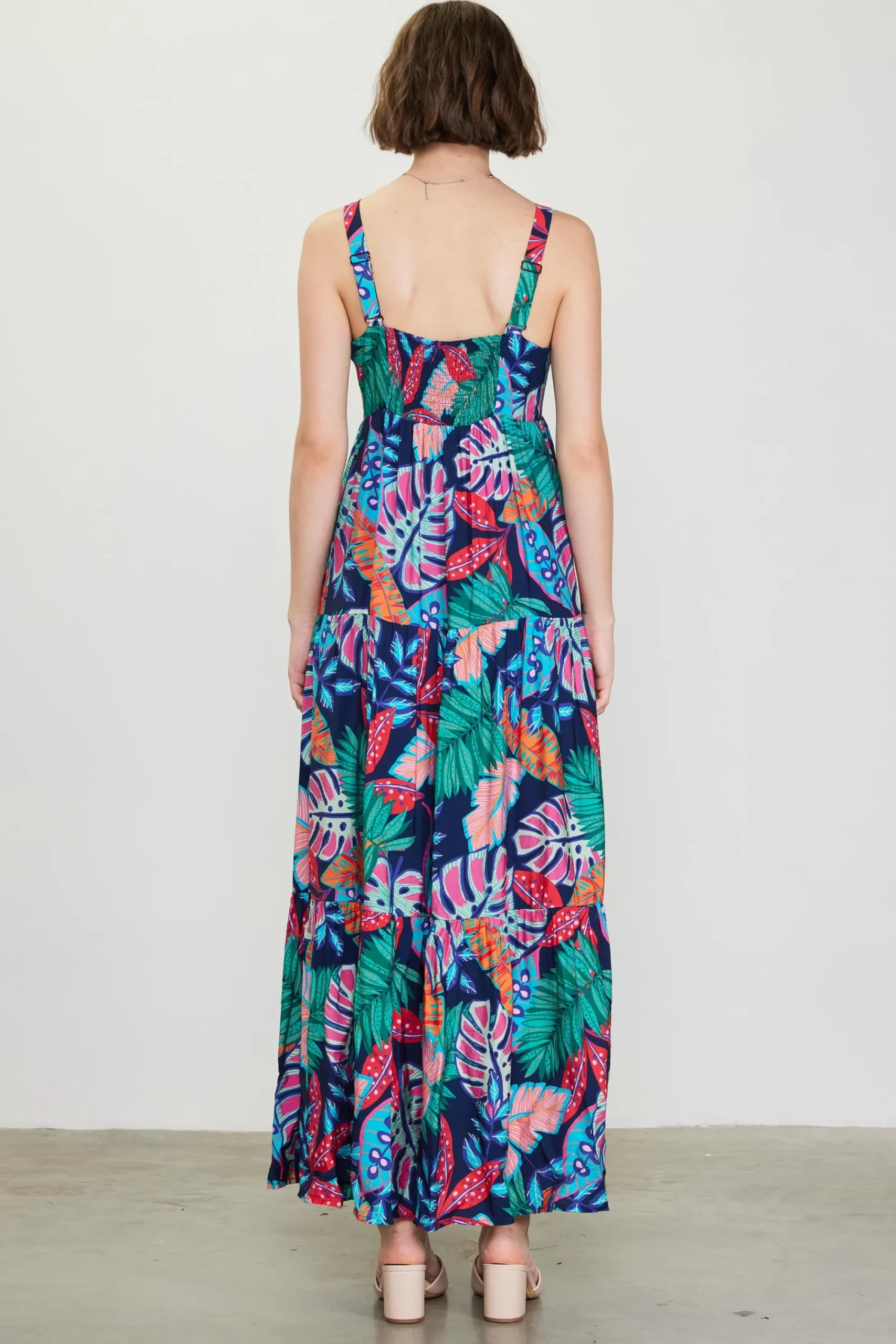 SKIES ARE BLUE Ula Print Tiered Maxi Dress* Maxi Dresses