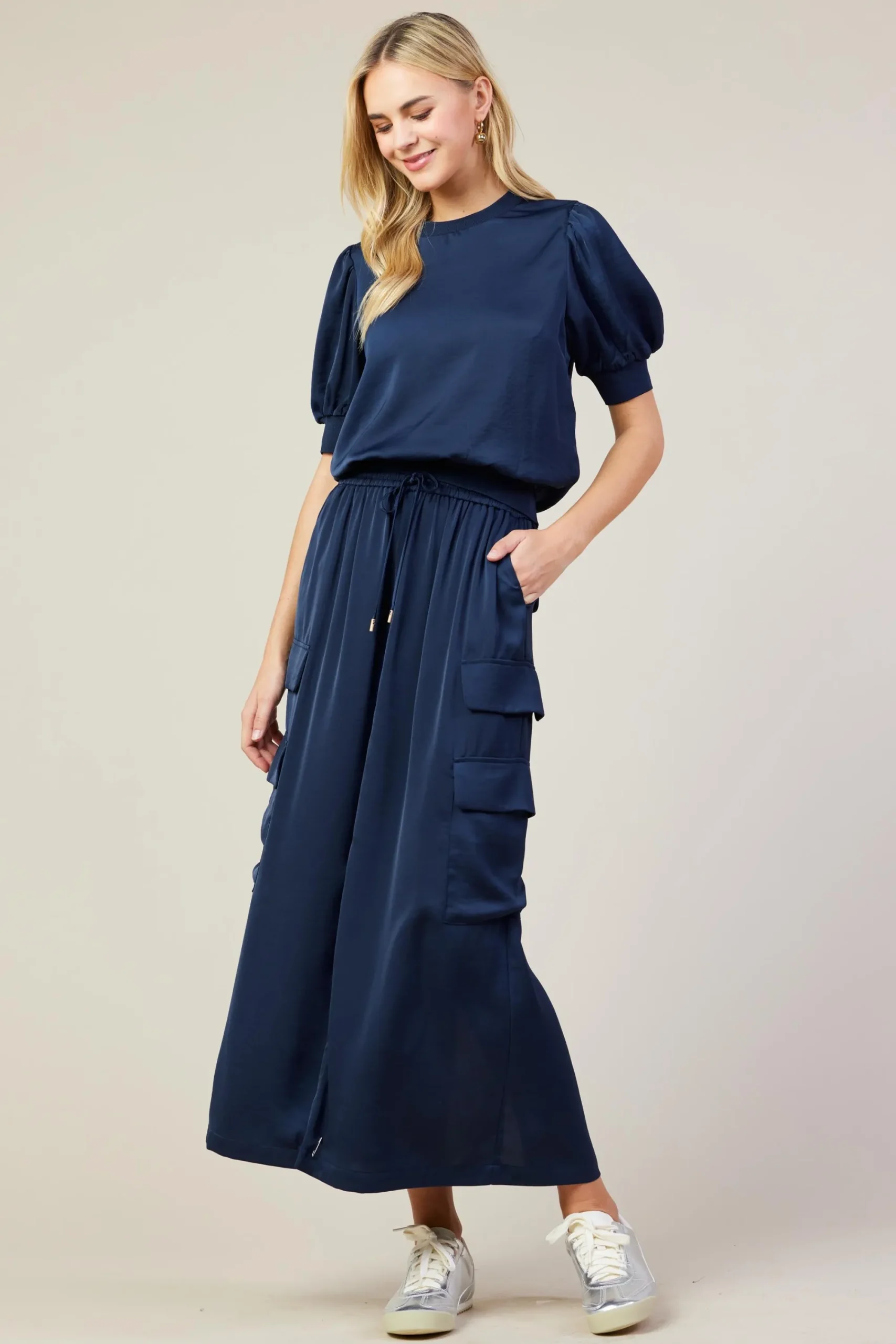 SKIES ARE BLUE Utility Cargo Pocket Midi Skirt* Skirts