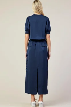 SKIES ARE BLUE Utility Cargo Pocket Midi Skirt* Skirts