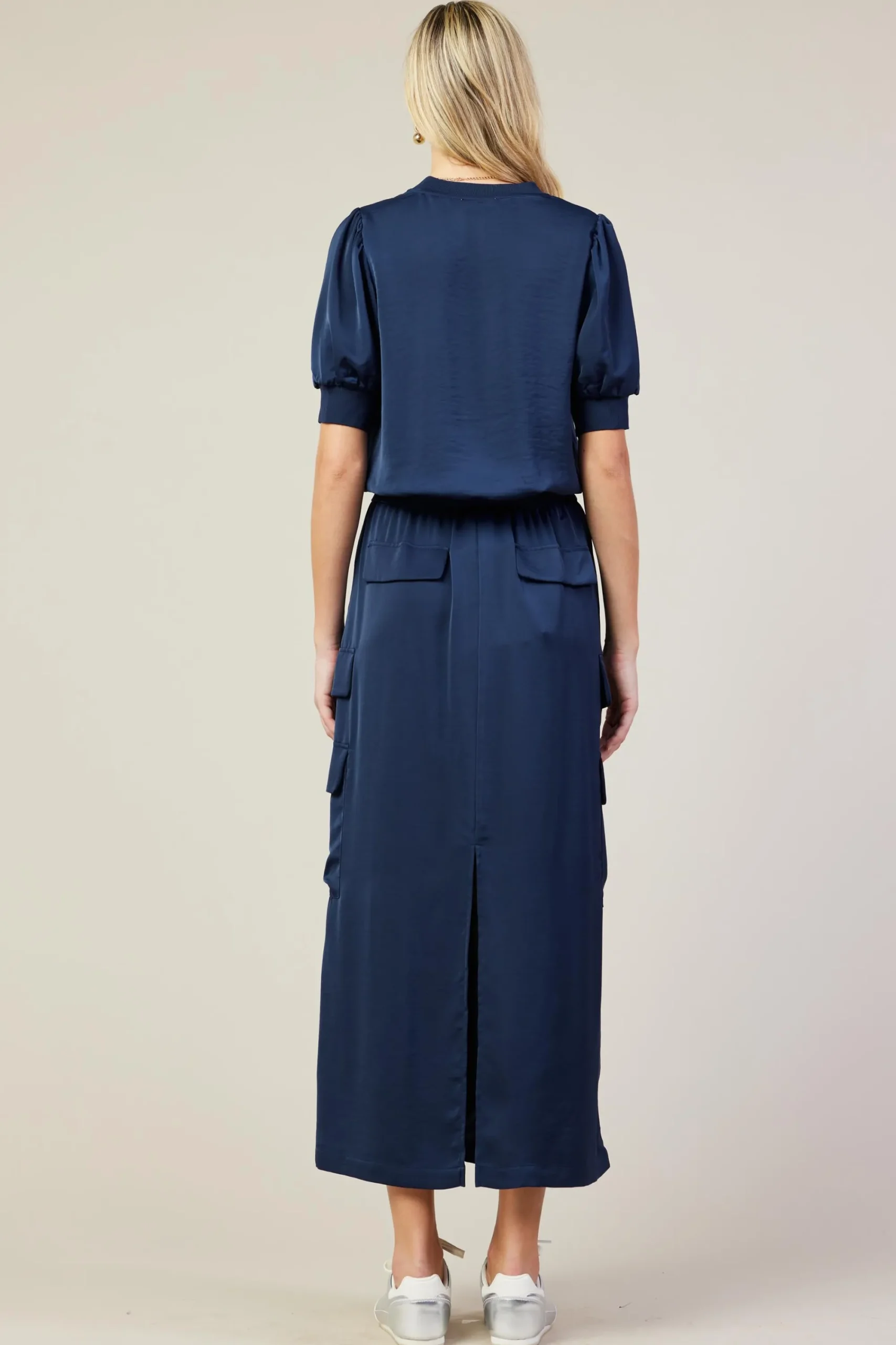 SKIES ARE BLUE Utility Cargo Pocket Midi Skirt* Skirts