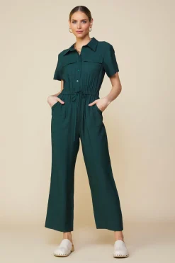 SKIES ARE BLUE Utility Short Sleeve Jumpsuit* Jumpsuits