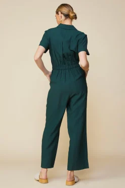 SKIES ARE BLUE Utility Short Sleeve Jumpsuit* Jumpsuits