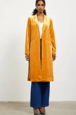 SKIES ARE BLUE Velvet Duster Coat* Outerwear