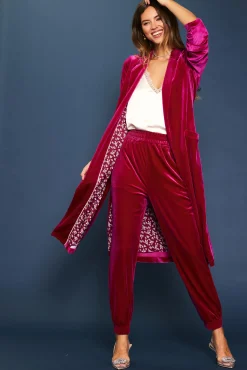 SKIES ARE BLUE Velvet Jogger Pants* Pants