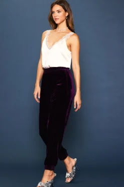 SKIES ARE BLUE Velvet Jogger Pants* Pants