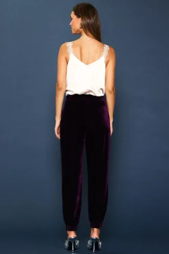 SKIES ARE BLUE Velvet Jogger Pants* Pants