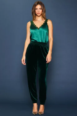 SKIES ARE BLUE Velvet Jogger Pants* Pants