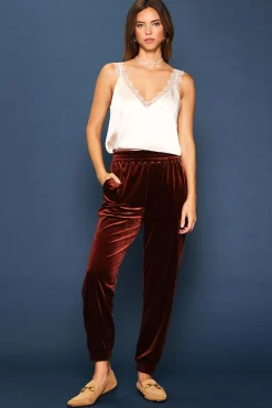 SKIES ARE BLUE Velvet Jogger Pants* Pants