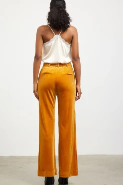 SKIES ARE BLUE Velvet Wide Leg Pants* Pants