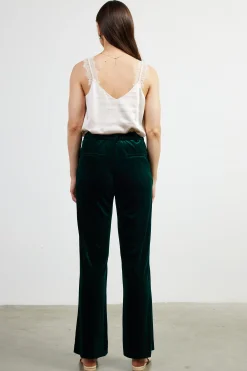 SKIES ARE BLUE Velvet Wide Leg Pants* Pants