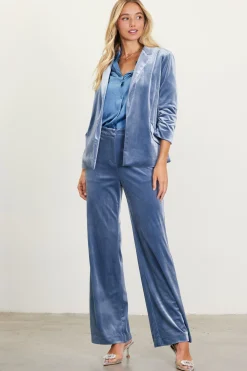 SKIES ARE BLUE Velvet Wide Leg Pants* Pants