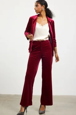 SKIES ARE BLUE Velvet Wide Leg Pants* Pants