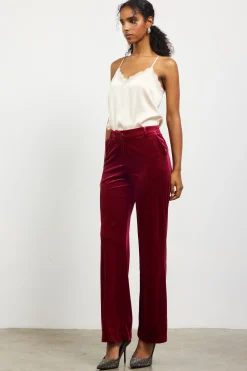 SKIES ARE BLUE Velvet Wide Leg Pants* Pants