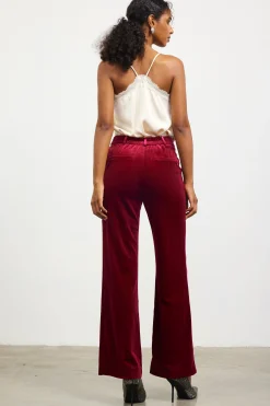 SKIES ARE BLUE Velvet Wide Leg Pants* Pants