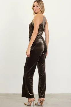 SKIES ARE BLUE Velvet Wide Leg Pants* Pants