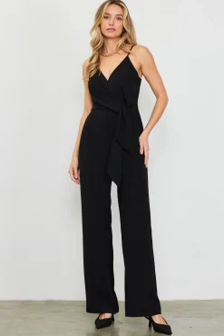 SKIES ARE BLUE Waist Tie Detail Sleeveless Jumpsuit* Jumpsuits