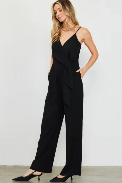 SKIES ARE BLUE Waist Tie Detail Sleeveless Jumpsuit* Jumpsuits