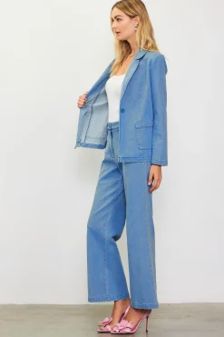 SKIES ARE BLUE Washed Blazer* Blazers