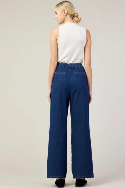 SKIES ARE BLUE Washed Denim Pants* Pants