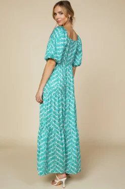 SKIES ARE BLUE Watercolor Chevron Maxi Dress* Maxi Dresses